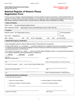 National Register Nomination