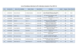 Arabic), Academic Year-2015-16