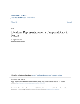 Ritual and Representation on a Campana Dinos in Boston P