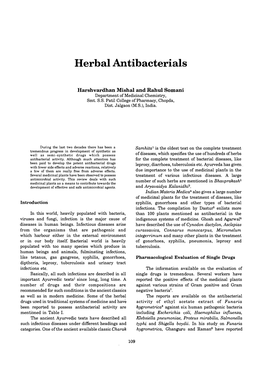 Herbal Antibacterials