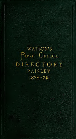 Watson's Directory for Paisley