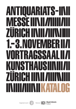 Antiquariats-Messe Zürich 1. Bis 3. November 2019 – Salon Du Livre ZURICHIIIIII I IIIIIIIIII I I I I I I I I I I I I CATALOGUE I I I I I I I I I I I I I I I KATALOG