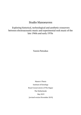 Studio Manoeuvres