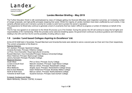 May 2019 1.0 Landex 'Land Based Colleges Aspiring to Excellence'