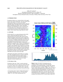 14.1 Precipitation Shadows in the Hudson Valley