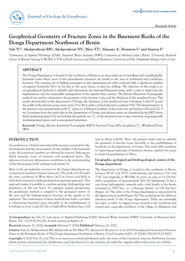 Geophysical Geometry of Fracture Zones in the Basement Rocks of The