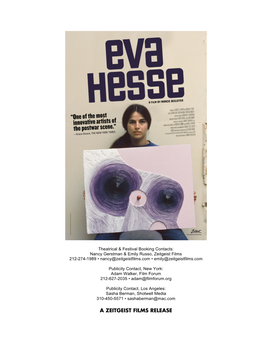 EVA HESSE a Film by Marcie Begleiter