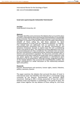 International Review for the Sociology of Sport DOI: 10.1177