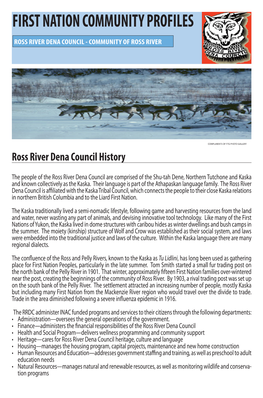 Ross River Dena Council - Community of Ross River