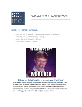 NASAA's IEC Newsletter