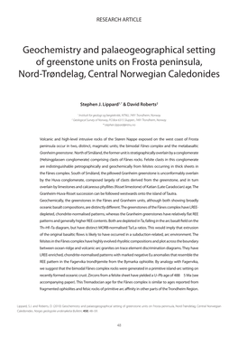 Geochemistry and Palaeogeographical Setting of Greenstone Units on Frosta Peninsula, Nord-Trøndelag, Central Norwegian Caledonides