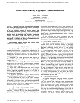 Spatio Temporal Density Mapping of a Dynamic Phenomenon