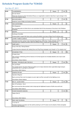 Program Guide Report