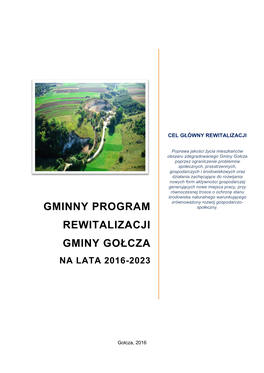 Gminny Program Rewitalizacji Gminy Gołcza Na Lata 2016 -2023