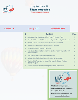 Mar-May 2017 Spring 2017 Issue No. 6
