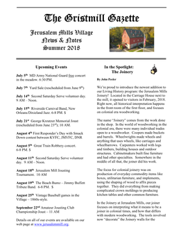 The Gristmill Gazette