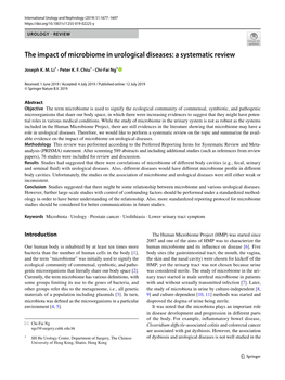 The Impact of Microbiome in Urological Diseases: a Systematic Review