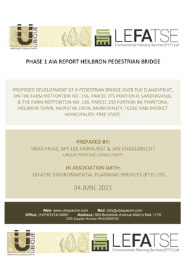 Phase 1 Aia Report Heilbron Pedestrian Bridge