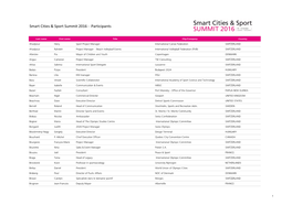 2016 List Participants Summit 2016 SC&S Website