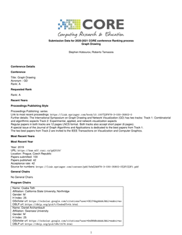 Submission Data for 2020-2021 CORE Conference Ranking Process Graph Drawing