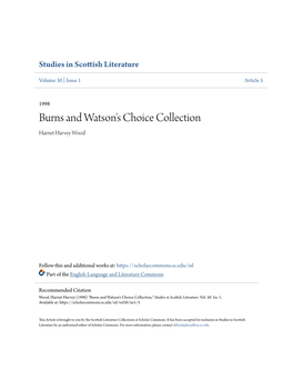Burns and Watson's Choice Collection Harriet Harvey Wood