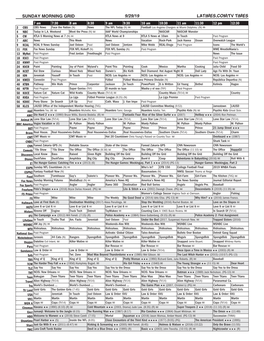 Sunday Morning Grid 9/29/19 Latimes.Com/Tv Times