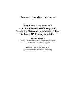 Texas Education Review