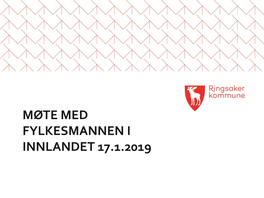 MØTE MED FYLKESMANNEN I INNLANDET 17.1.2019 Program