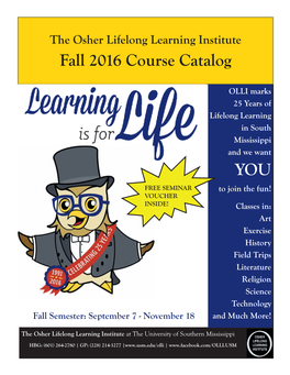 Fall 2016 Course Catalog