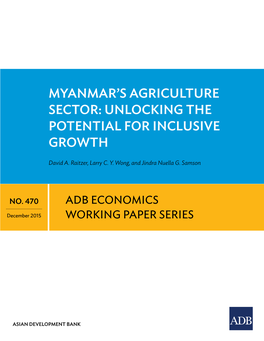 Myanmar's Agriculture Sector