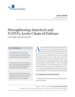 Strengthening America's and NATO's Arctic Chain of Defense