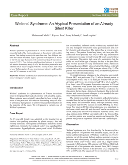 Wellens' Syndrome