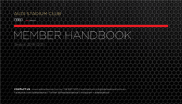 MEMBER HANDBOOK Season 2014 | 2015