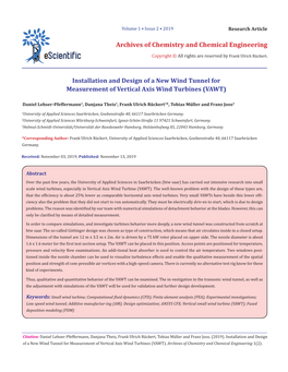 Archives of Chemistry and Chemical Engineering