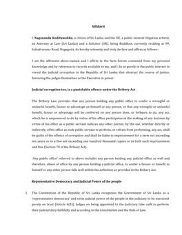 Affidavit I, Nagananda Kodituwakku, a Citizen of Sri Lanka and the UK, a Pu