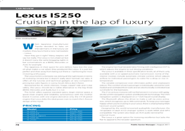 Lexus IS250 Cruising in the Lap of Luxury