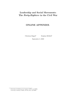 The Forty-Eighters in the Civil War ONLINE APPENDIX