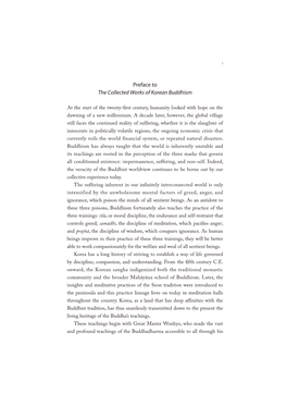 Preface to the Collected Works of Korean Buddhism