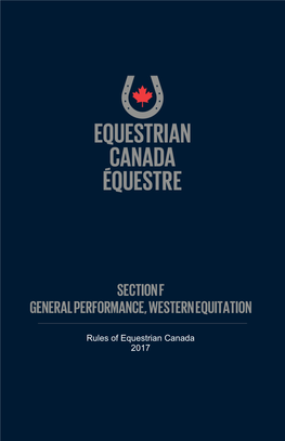 Section F General Performance, Western Equitation