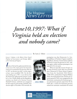 Unel0,1997: What If Virginia Heldan Election and Nobody Came?