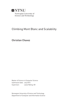 Climbing Mont Blanc and Scalability