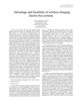 Advantage and Feasibility of Wireless Charging Electric Bus Systems