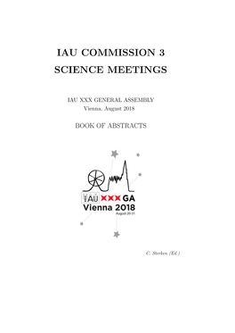 Iau Commission 3 Science Meetings