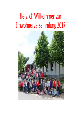 Einwohnerversammlung 2017 Teil 1