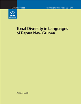 Tonal Diversity in Languages of Papua New Guinea