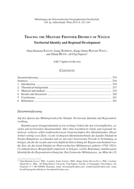 Territorial Identity and Regional Development Zusammenfassung