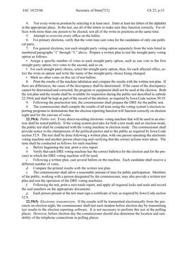 Ch 22, P.13 Secretary of State[721] IAC 10/25/06 4. Test Every Write-In