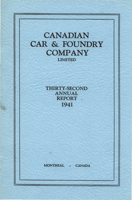 CANADIAN CAR- 6S FOUNDRY COAWANY LIMITED