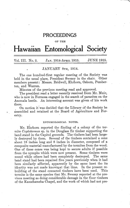 Hawaiian Entomological Society