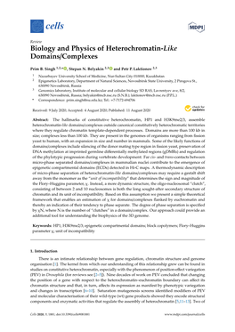 Biology and Physics of Heterochromatin-Like Domains/Complexes